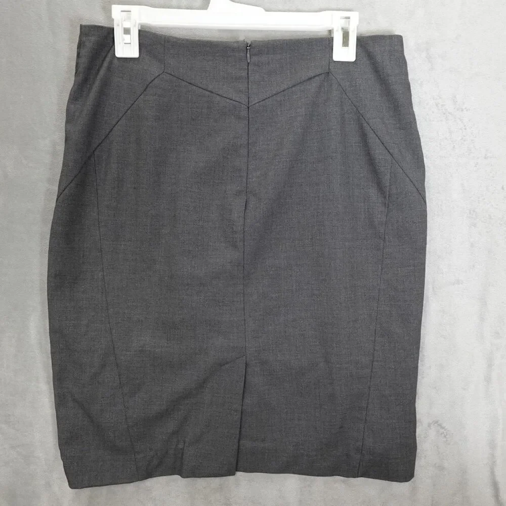 Worthington Pencil Skirt Womens Size 8 Grey Business Work Teacher Career Church